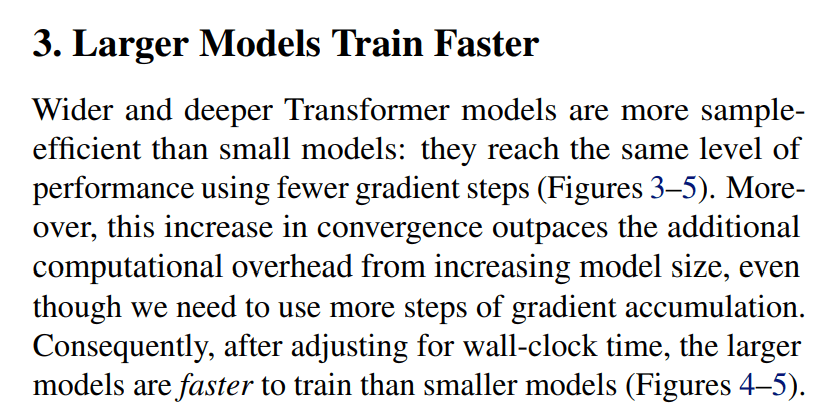 Larger Models Train Faster